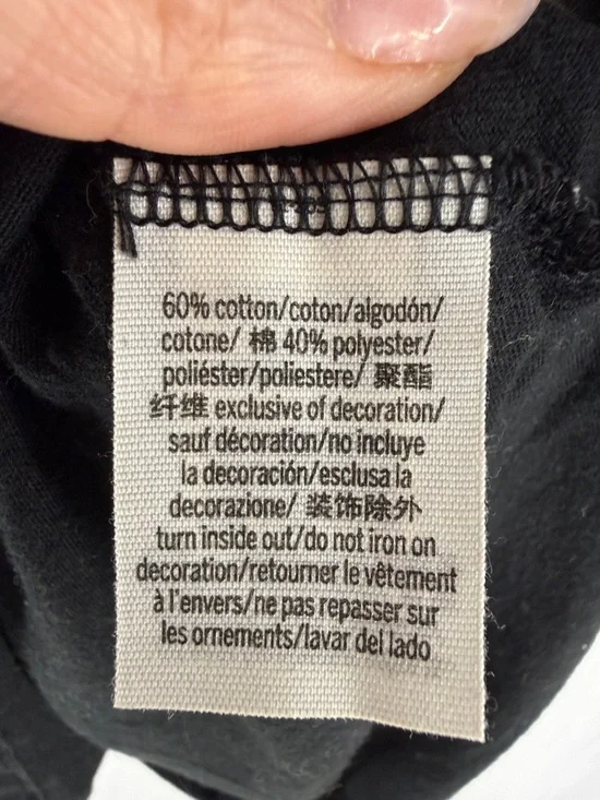 PINK Victoria’s Secret Love Heart Floral Logo Tee Shirt Top - XS - Black - Picture 4 of 10